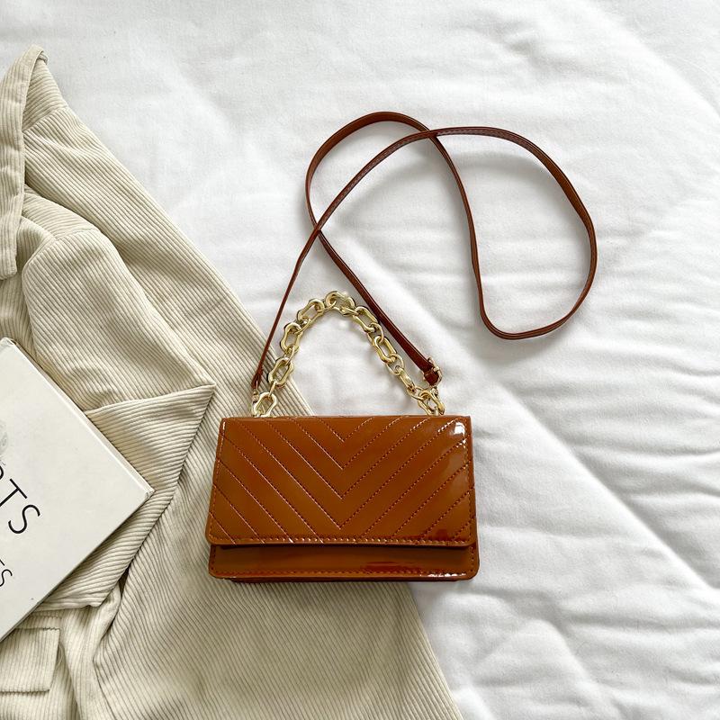 Summer new textured small square bag women's popular fashion shoulder bag urban simple messenger bag