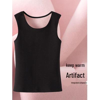 Women's Plus Velvet Warm Winter Camisole Vest Sleeveless Cold-Proof Base Layer