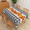 Autumn Pumpkins Maple Leaves Rectangle Tablecloths Fall Harvest Buffalo Plaid Table Cloth Thanksgiving Decor Kitchen Party Decor