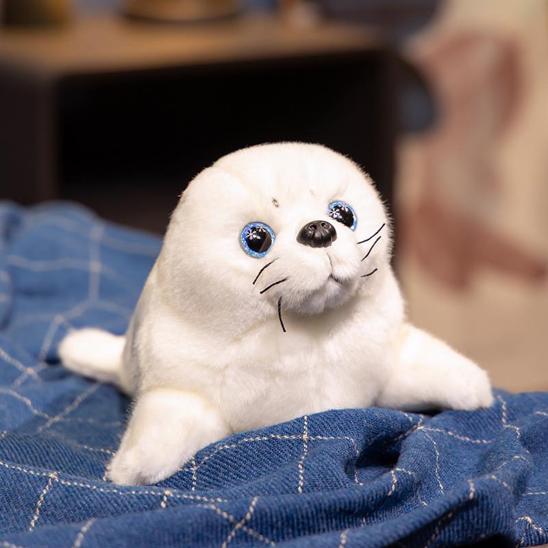 Fluffy Seal Adorable Plush Toy Cute Stuffed Animal For Kids Perfect Comfort Gift