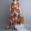 DIMANAF New 2026 Women Plus Size Summer Beach Sundress Loose Casual Maxi Lady Long Dress Floral Print Dress