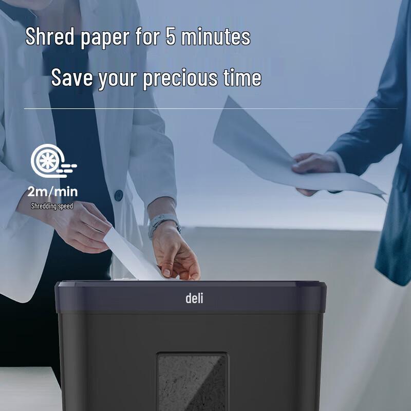 Deli 4-Level Security Cross-Cut Paper Shredder CN Plug (adapter Included)