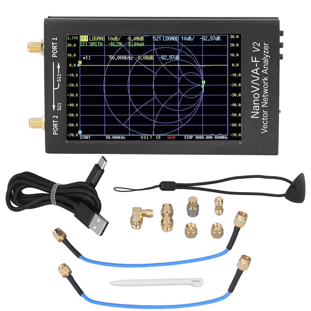 Vector Network Analyzer 50KHz‑3GHz Short Wave HF VHF UHF Measuring 4.3in S‑A‑A‑2 VNA‑F V2
