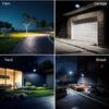 Modern Solar Powered Motion Sensor Street Light Outdoor IP65 Waterproof Floodlight with Remote Control for Garden Yard Garage Parking Lot