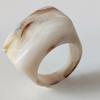 Acrylic Resin Colorful Mixed Block Ring, Unique Unisex Stylish Macrame Band for Men and Women