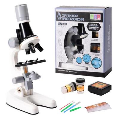 Mikroskop zestaw laboratoryjny Led 100x 400x 1200x strona główna szkoła zabawka edukacyjna prezent wyrafinowany mikroskop biologiczny dla dzieci prezenty dla dzieci zabawki