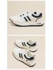 Women's Versatile Leather Sneakers - 2024 Autumn, Thick-Soled, Non-Slip, Lightweight Popular Style, Forrest Gump Shoes 5115