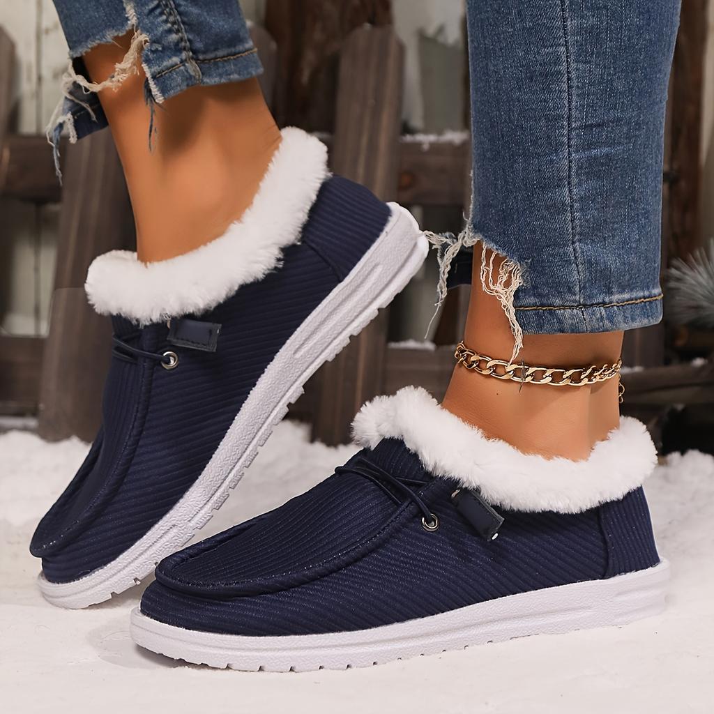 Fashion 2025 Women Casual Shoes Big Size Cotton Shoes Woman Thick Bottom Comfortable Snow Boots Female Thickened Fluff Sneakers Women