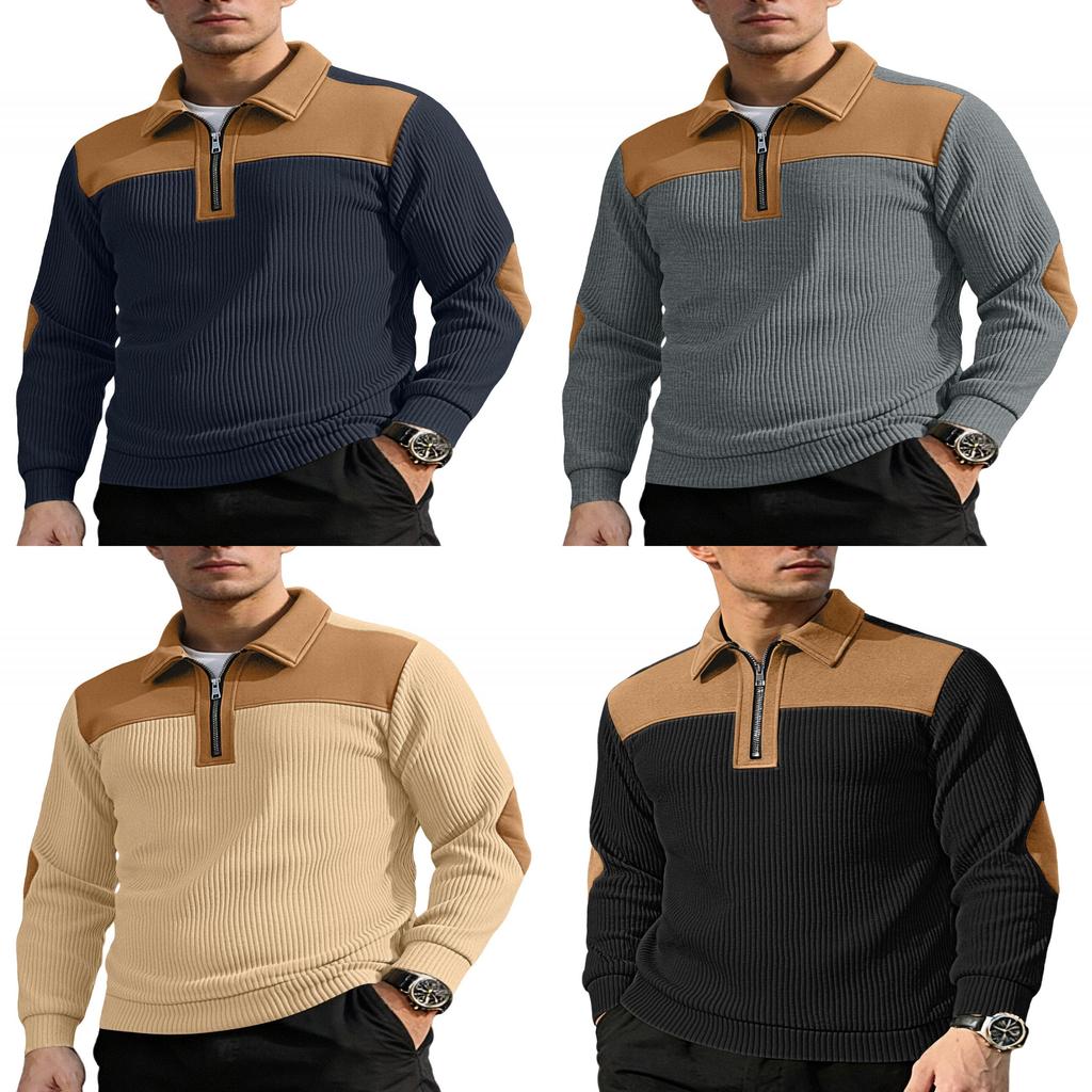 Mens Knitted Polo Shirt With Embroidery For Casual Office Winter Wear