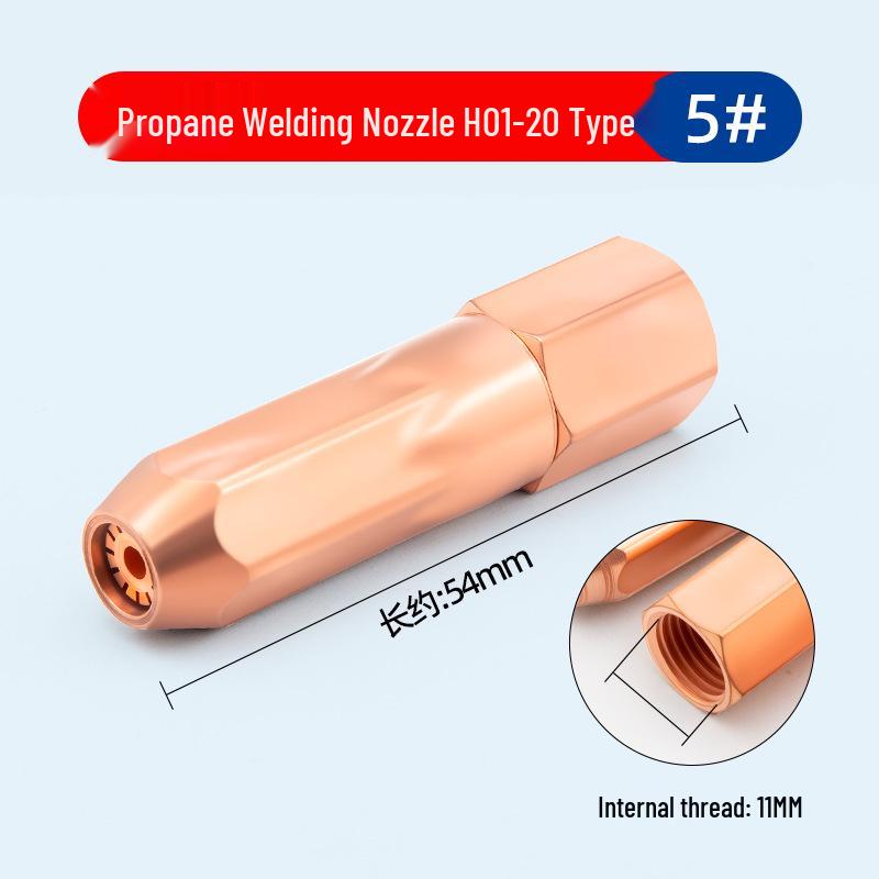Pure Copper H01-6 Plum Blossom & H01-12 Propane Welding Nozzle for Liquefied Gas, Coal Gas, Acetylene Injection Welding Tips.