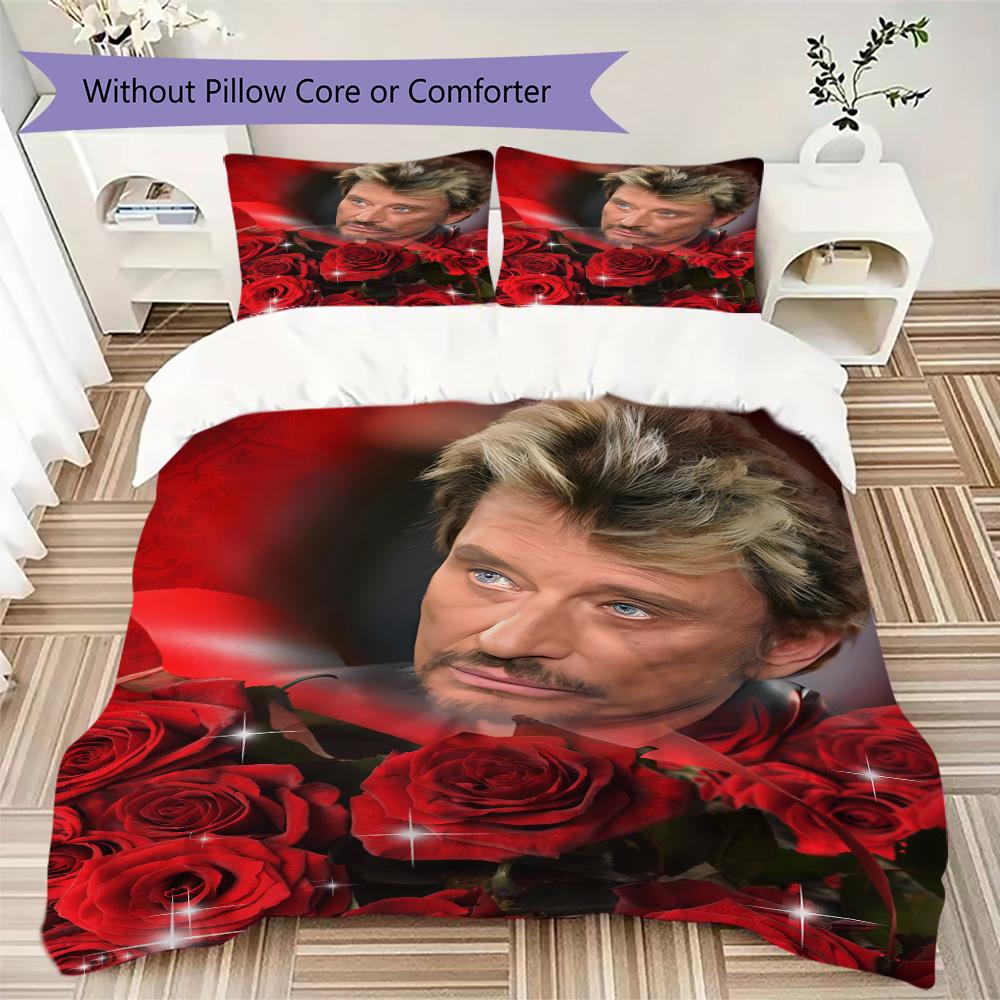 French legendary rock singer and actor Johnny Hallyday provides comfortable bedding covers and pillowcases for home use (without core) K21