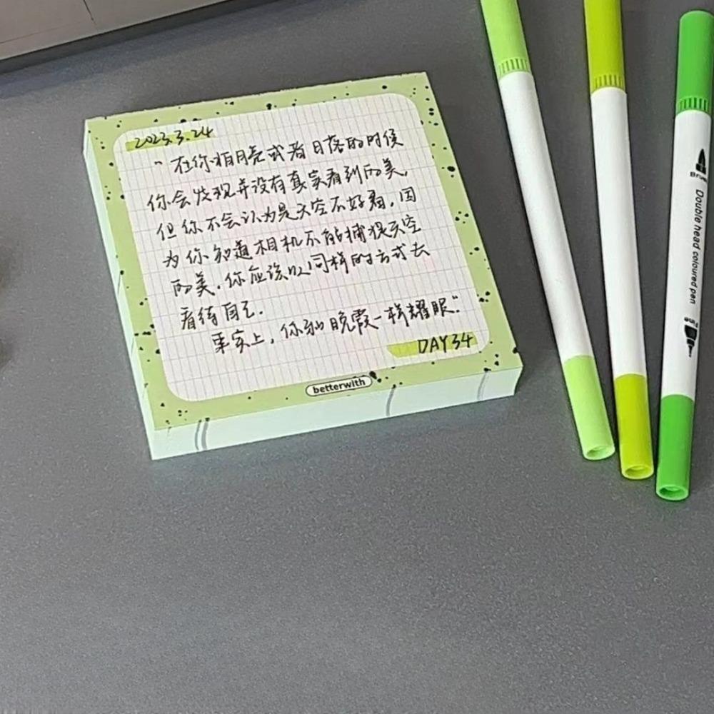 

100 Pads/Pack Transparent Inches Posted it Sticky Note Pads Notepads Posits School Stationery office Supplies back to school зелений