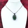 Faceted Zambian Emerald Pendant Copper Wire Wrapped Gemstone Pendant Handmade Copper Jewelry Flower Pendant Gifts For Him Wire Wrap Jewelry