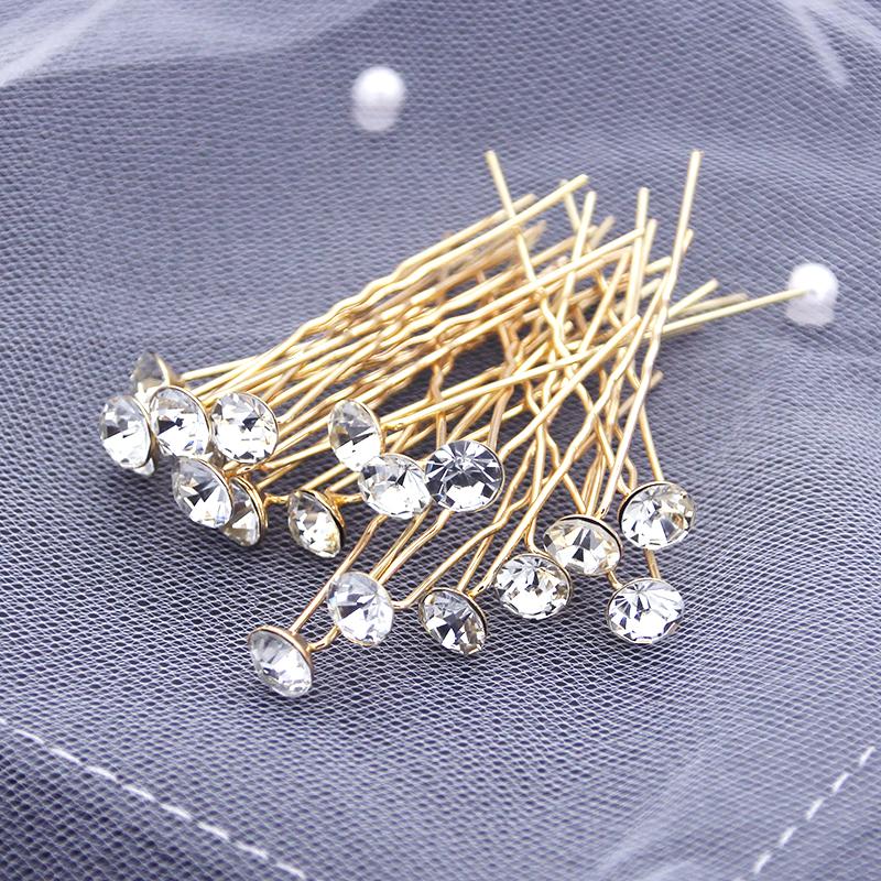 Women U-shaped Pin Rhinestone Barrette Clip Hairpins Simulated Pearl Bridal Tiara Hair Accessory Wedding Hairstyle Design Tools