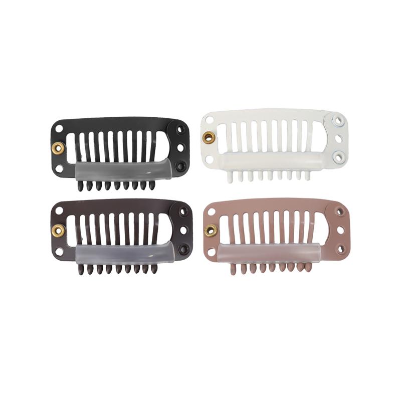 

Wig Clips U-shape Metal Snap Claw Clip with Soft Rubber 9 Teeth Jewelry for Women Berets Caps Hair Pins DIY Accessories