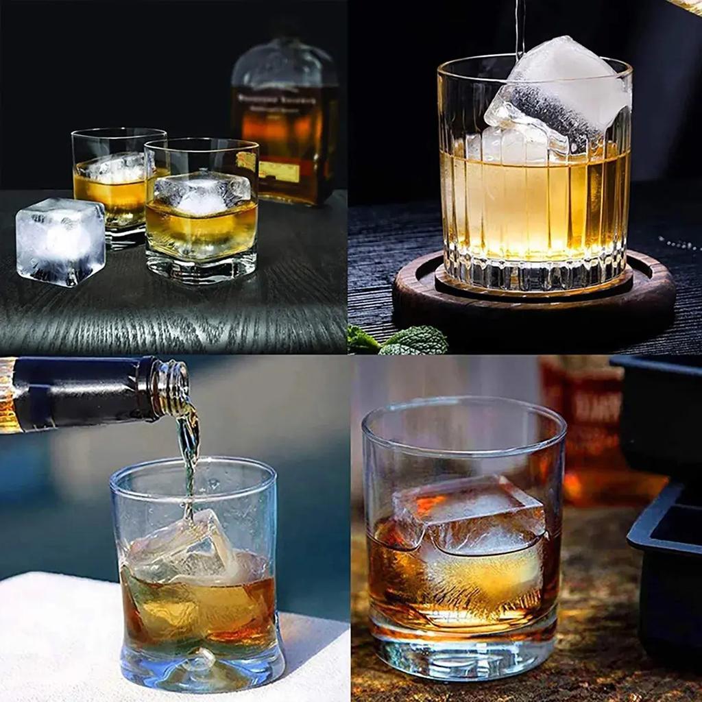 1PCS Ice Cube Mold For Whiskey And Tequila Black