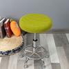 Bar Stool Cover Polar Fleece Round Chair Cover Removable Stool Slipcover Solid Seat Cushion Protector Washable Bar Stool