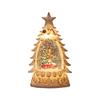 Festival Flurry Crystal Ball Christmas Tree Ornament Shatterproof With Bright LED Lights For Indoor Holiday Decoration
