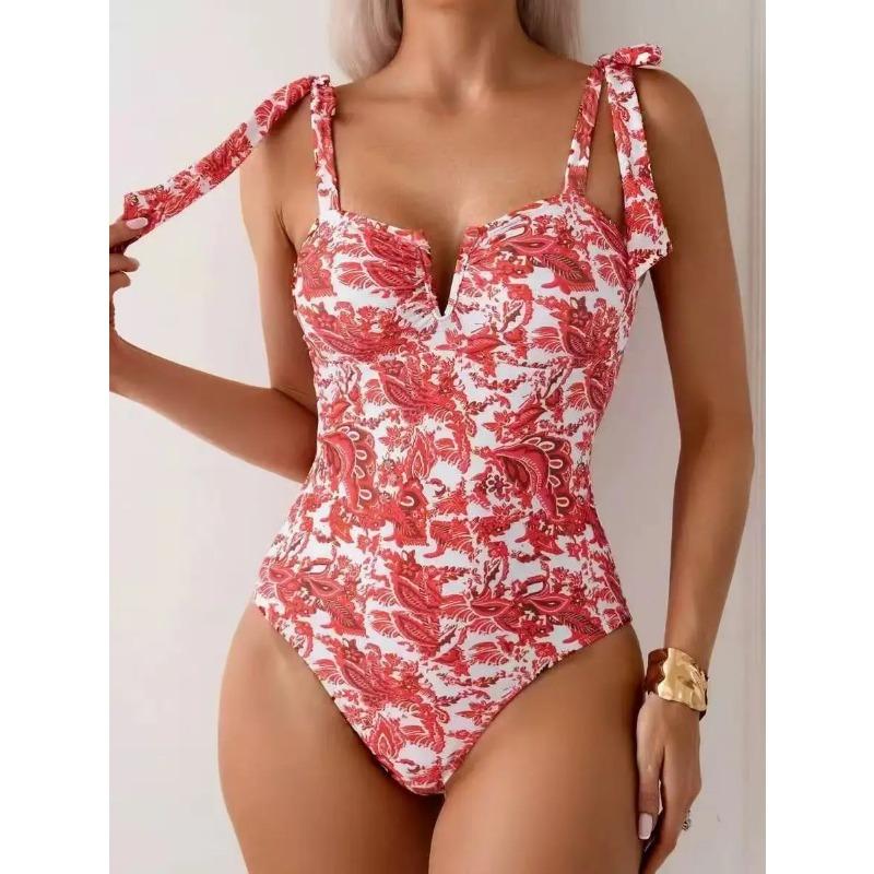 

2025 Новий Купальник Жіночий Сексуальний Купальник Суцільний Купальний Костюм Купальник Набір Бікіні Пляжний Одяг Монокіні XL червоний