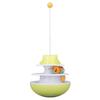 Cat Turntable Toy 2 Level Interactive Exercise Kitten Track Tower Puzzle Toy with Rolling BallYellow