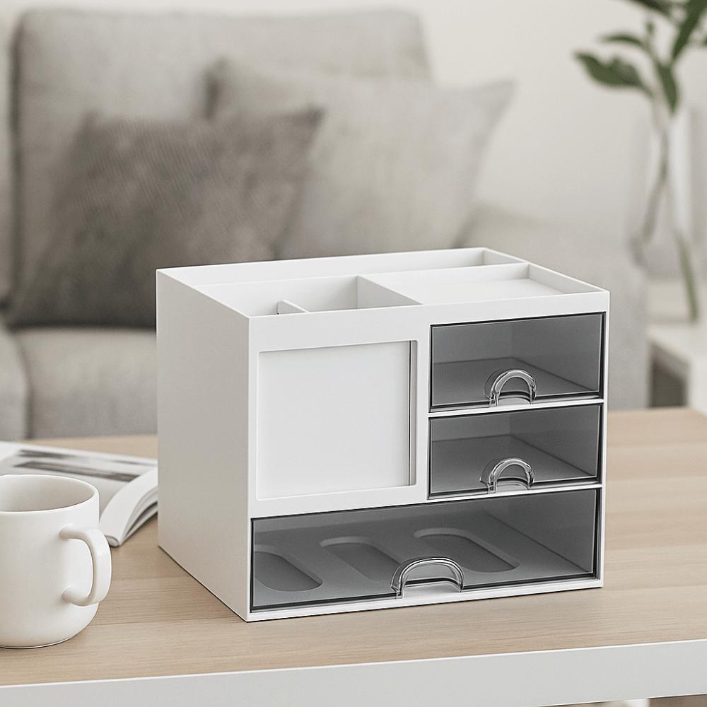 Reasonable Partition Drawer Storage Box Large Capacity Pen Holder Simple Desk Organizer  for Home