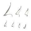 Steel Ceramic Guides Ring 7 Sizes Double Legs Fishing Rod Guides Rings for Freshwater Saltwater Rods