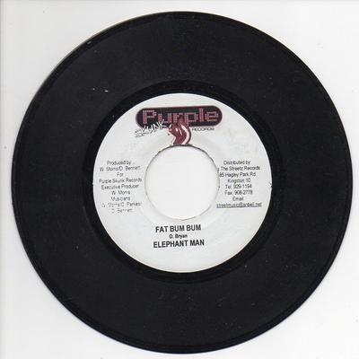 7-Zoll Schallplatte ELEPHANT MAN - Fat Bum Bum NONE Purple Skunk Re 2004 Jamaika Reggae, Ska & Dub Gebraucht