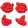 Skater Stamp Cookie Cutter Cutting Die Pressing Die Set of 4 Curious George CSM1