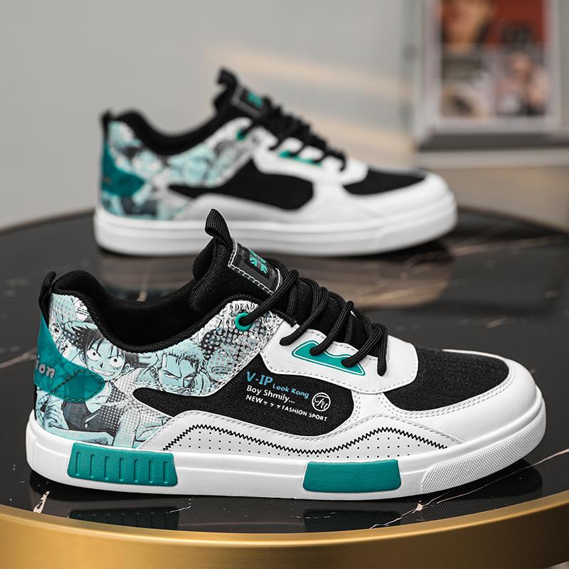 

Обувь в стиле аниме Мужская обувь для бега Скейтборд Дышащие удобные повседневные кроссовки Мужская обувь для скейтборда Большого размера Теннисная обувь для мужчин 39 чёрный