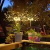 1pc Warm Light Solar Fireworks Light Outdoor Waterproof Light Garden Fences Lawn Ornaments for Wedding Party Decoration