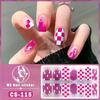 CS Waterproof No-Cure Gel Nail Wraps, Full Cover Contrast Color Tiger Head Pattern Nail Stickers, Nail Patch Films