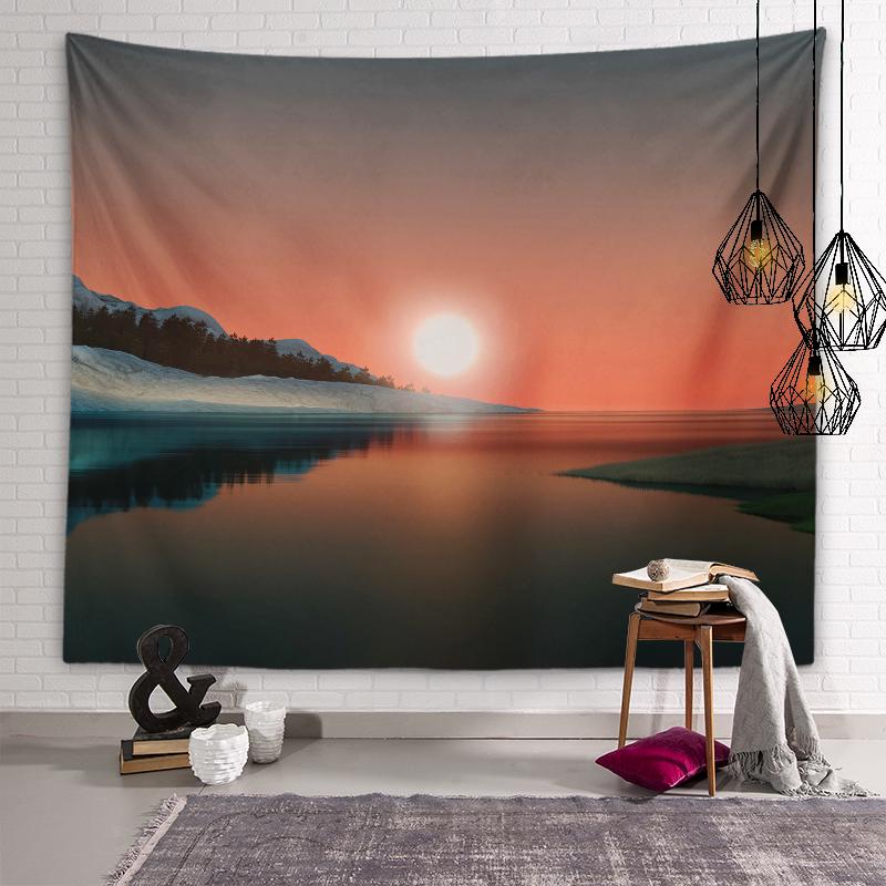 Natural Beauty Tapestry Sunset Sunset Scenery Wall Art Decoration Tapestry Room Aesthetics Living Room Bedroom Home Decor