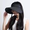 Sunscreen Hat Women's New Summer Widened Brim Empty Top Hat Outdoor Sports Wrap-around UV Protection Sun Hat