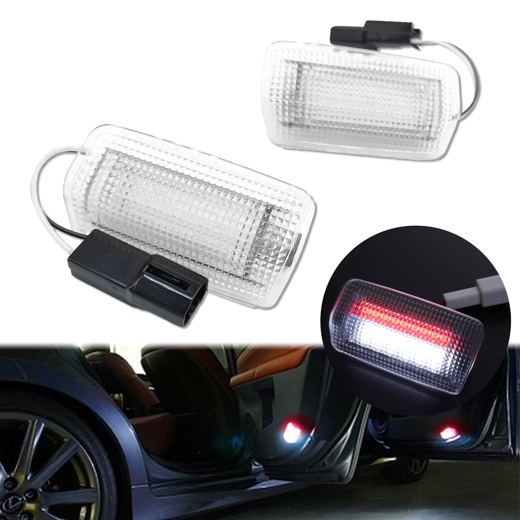 

SAGVE Светодиодные лампы подсветки салона для Toyota Lexus Prius и Prius PHV Приветственные Оригинальные Техосмотр транспортного средства Включает японскую инструкцию Комплект из 2 штук