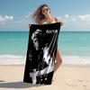 Personalized Customized Proof Beach Towel with Johnny Hallyday Pattern - Soft, Absorbent,quick-drying,perfect Swimming,camping&bathing
