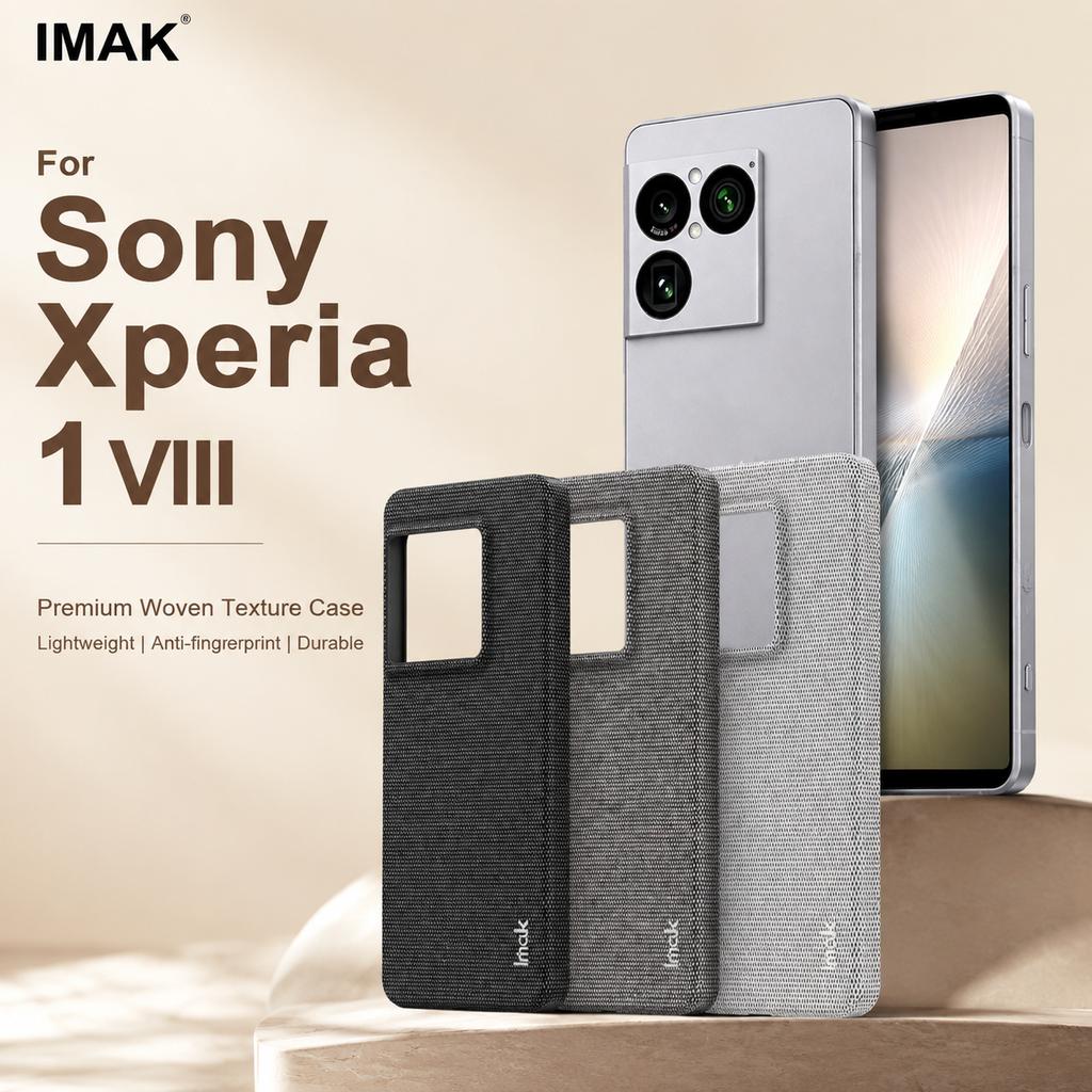 Case For Sony Xperia 1 VIII Fabric Raised Edge PC Hard Back Cover CA0001