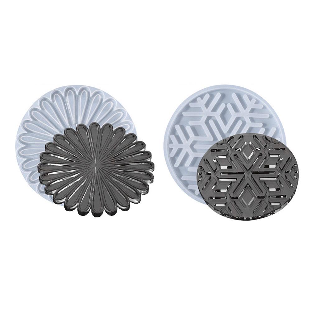 1PC DIY Round Epoxy Resin Mold Hollow Out Coaster Mandala Flower Tray Cup Mat Silicone Mould DIY Home Decor Making