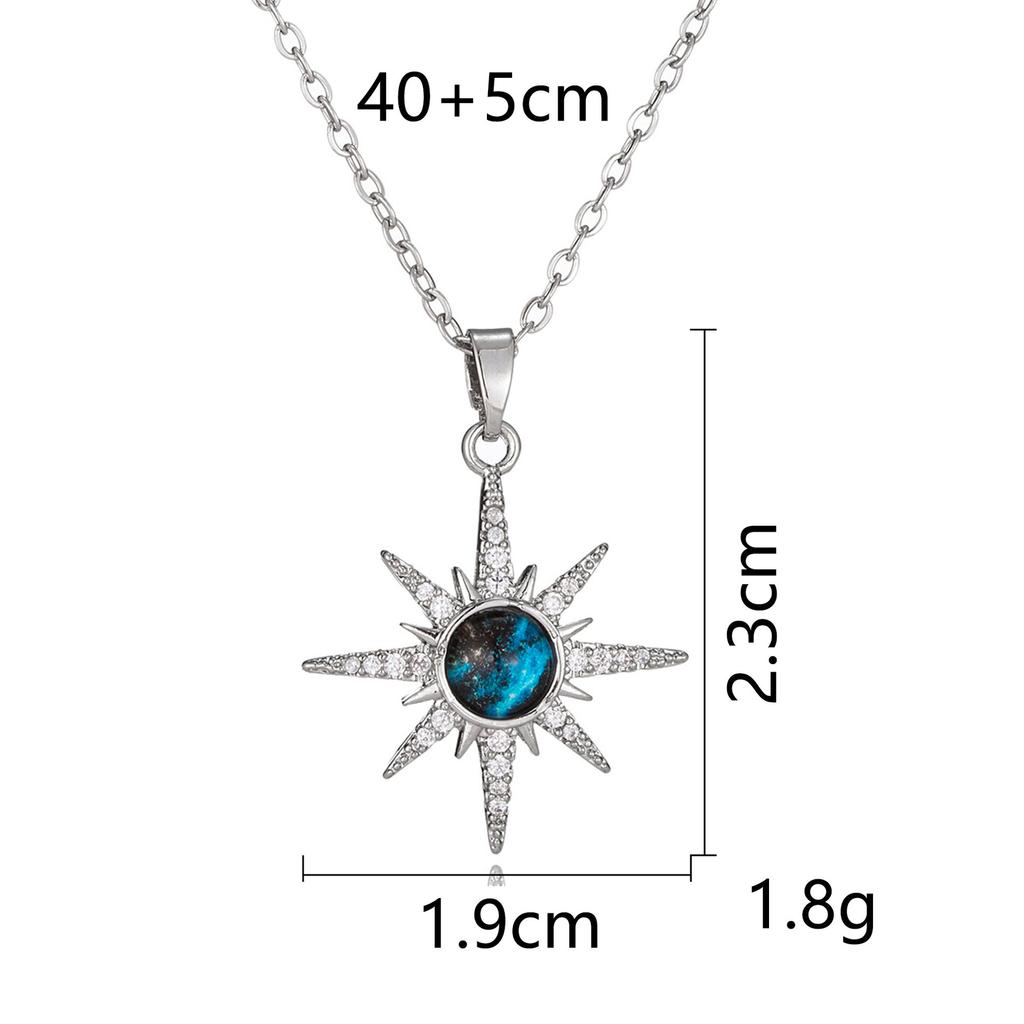 Titanium Steel Star Necklace for Women Planet Moon Astronaut Pendant Necklaces Jewelry Gifts