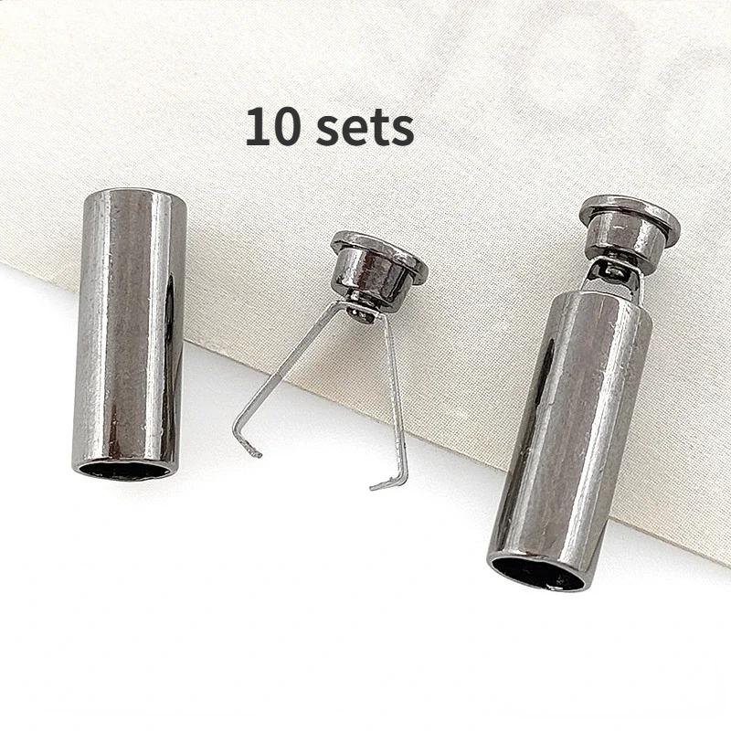 

10 Sets Detachable Stopper With Lid Cap Rectangle Cord Ends Lock Stoppers For Rope Apparel Sportswear Parts Accessories