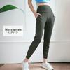 DAYCLOSET Yoga Moss Size M Women's Pants, High-Waisted, Stretchy, Medium-Weight, Green, Yoga196,