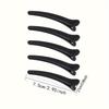 6pcs Black Matte Duckbill Clip - Vintage Salon Style Hair Accessories for All Hairstyles, Hairdresser Supplies