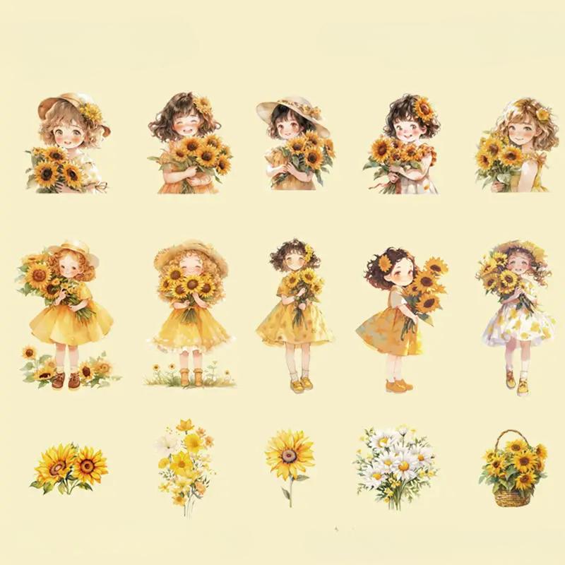 

30 шт. Романтичные модные и милые наклейки на тему девушки из ПЭТ-материала, водонепроницаемые и износостойкие, для коллажа, канцелярских принадлежностей, стаканчиков