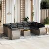 VidaXL Garden Lounge Set with Cushions 10 Pcs, Patio Sofas, Patio Furniture Set, Outdoor Furniture, Grey 3225150