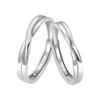 Endless Love Sterling Silver Couple's Ring Set - Open Design Valentine's Gift