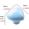 HUAMULAN 15PCS Glossy Ceramic Knobs Heart Shape Cabinet Dresser Pulls Door Handles Cupboard Wardrobe Drawer,3 Size Mounting Screws, Assorted Color