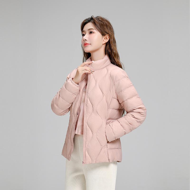 Light and Casual Women's Down Jacket Fashionable Versatile White Duck Down Light Warm Autumn and Winter Thin Jacket