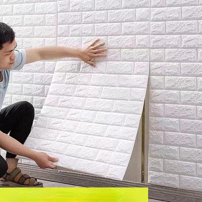 Self Adhesive Waterproof TV Background Brick Wallpapers 3D Wall Sticker Living Room Wallpaper Mural Bedroom Decorative