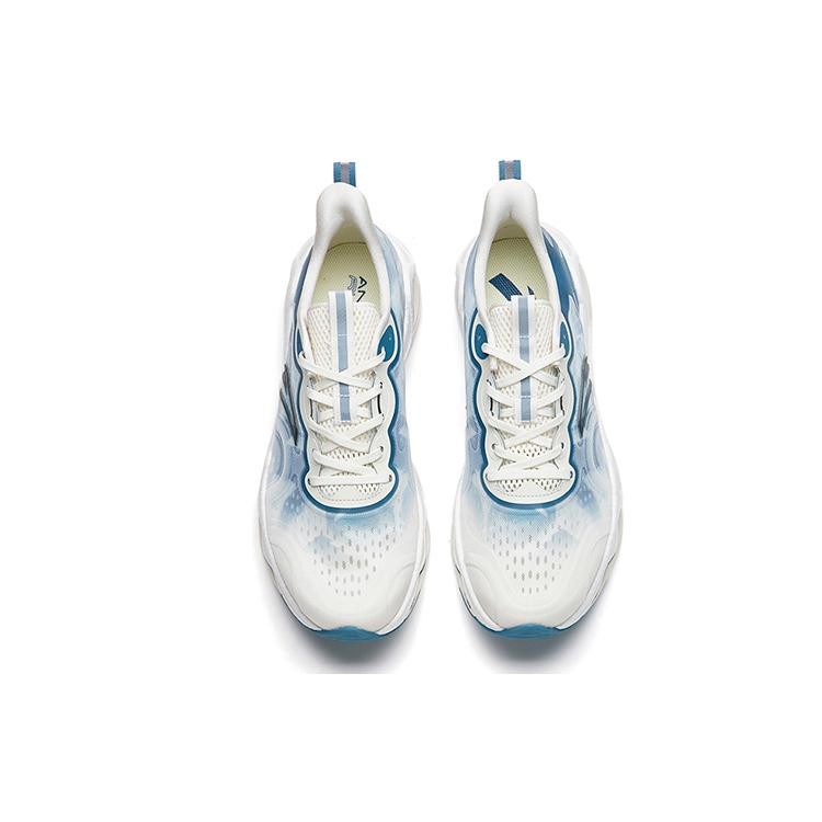 New Anta Running Collection Cushioning Breathable Wear Resistant Slip Resistant Low Top Running Shoes Men's Blue White 112225586-3