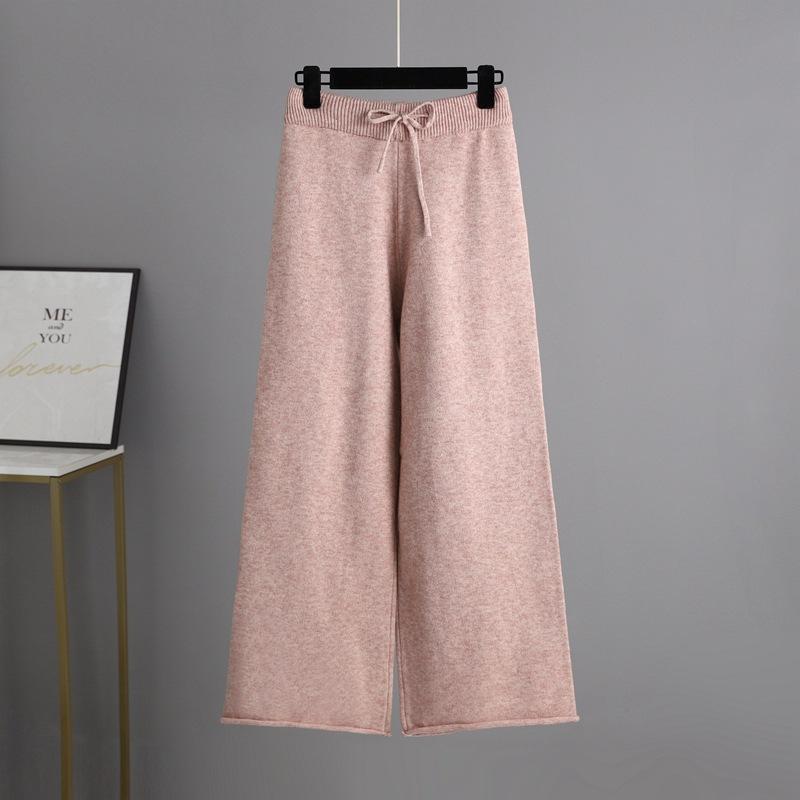 GMXIA Podzimní a zimní pletená souprava pro ženy: Stylový svetr s polovyvýšeným límcem, silnou vrstvou a volným dvoudílným svrchním oděvem