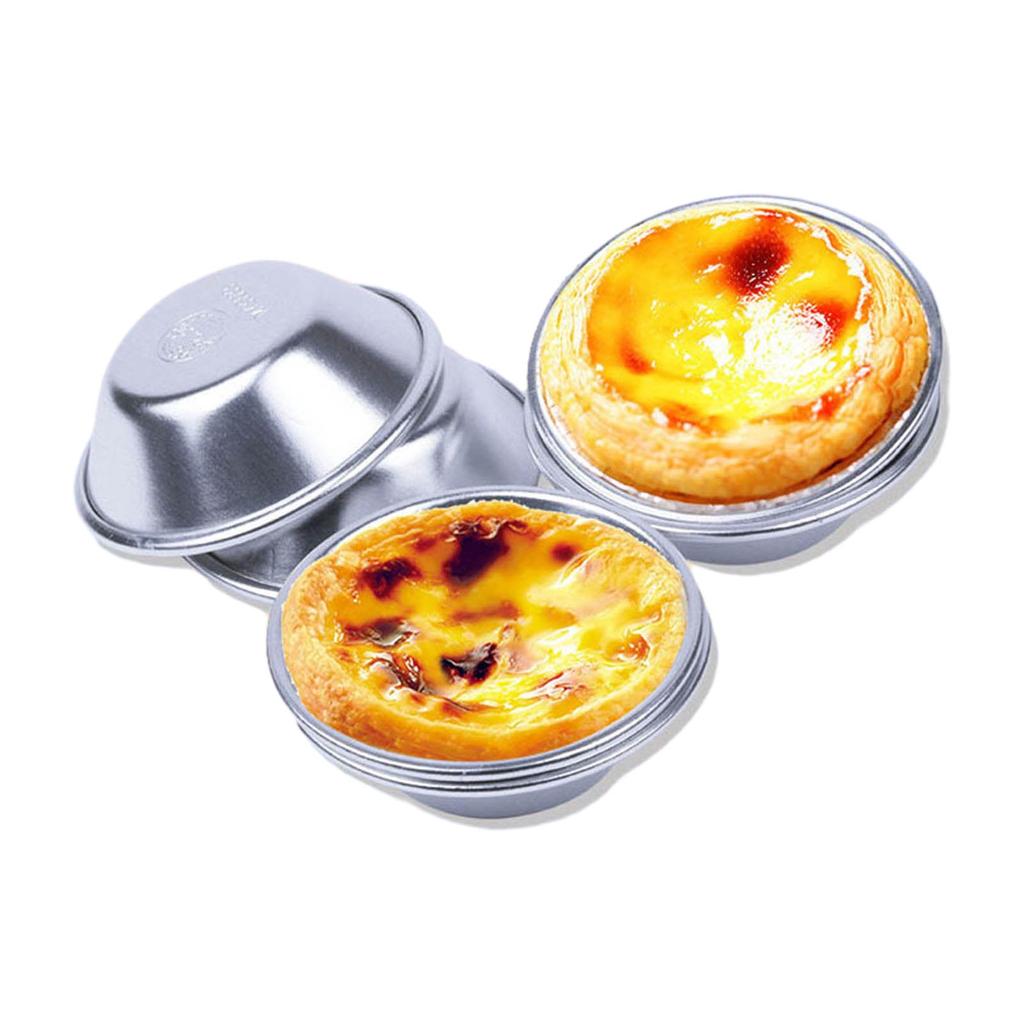Pack of 10 Mini Tart Pans Eggs Tart Molds Non Stick Small Mold Set Aluminum Alloy Material Pastry Molds for DIY Baking